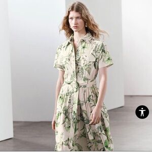 NWT Floral Zara Shirtdress